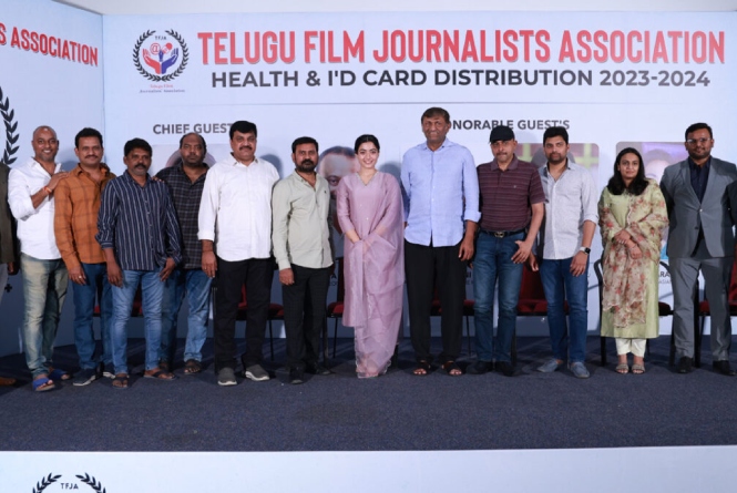 Rashmika Handed Over ID&Health Cards To The Members Of TFJA