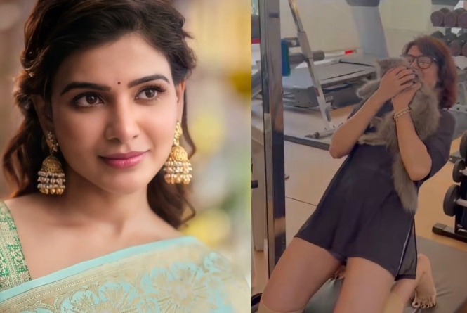 Samantha Drops Cute Workout Video With her Cat ‘Gelato’